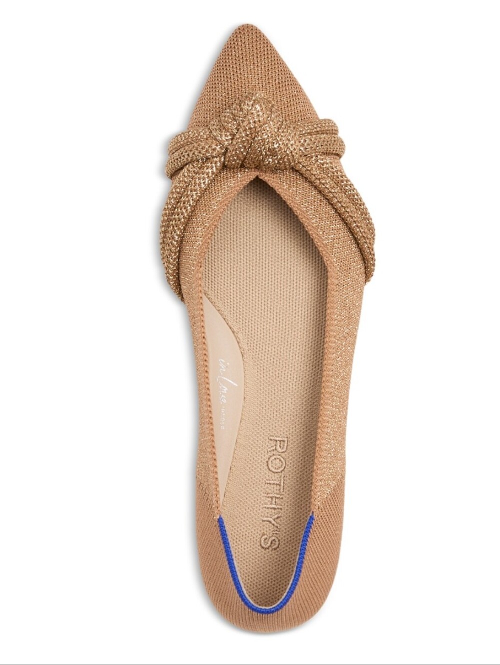 Rothys The Knot Point II Flats - Goldstone Size 9